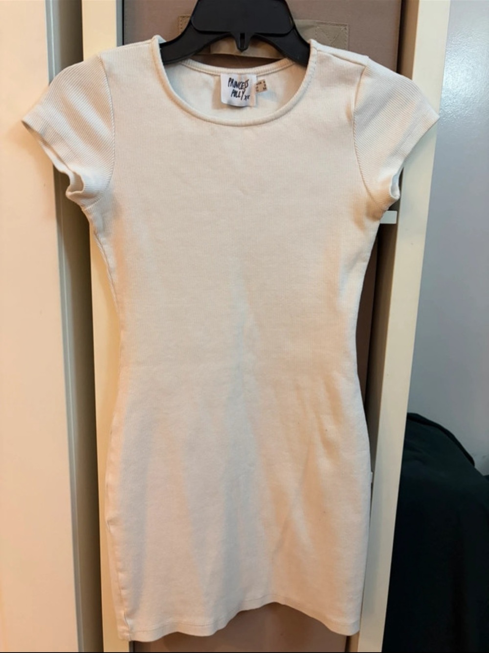 Cotton ribbed mini dress